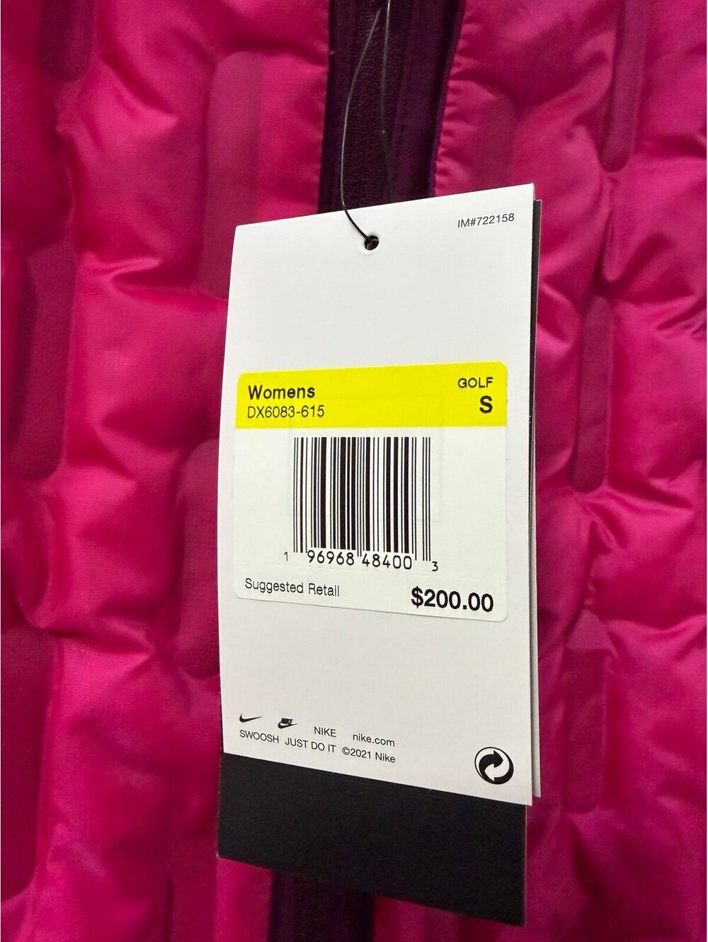 New $200 Nike AeroLoft Running Golf Vest Purple Pink Therma fit ADV Womens Small - Picture 3 of 5